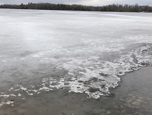 Ice going off Minnesota Lake