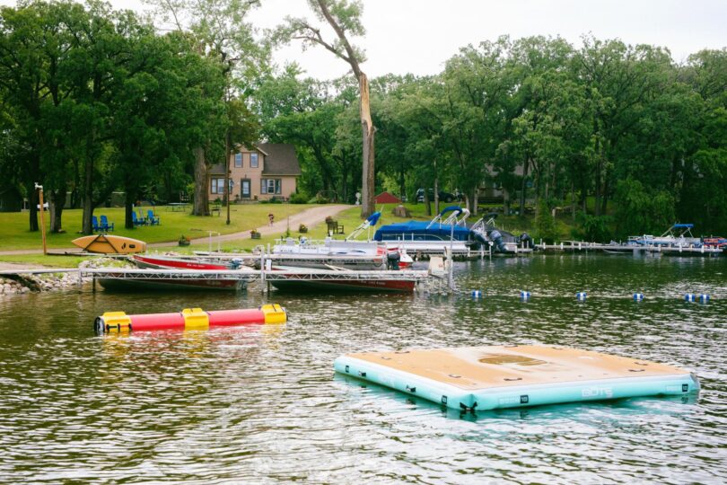 Swan Lake Resort & Campground - water toys, swim raft, log roller, pontoon rentals