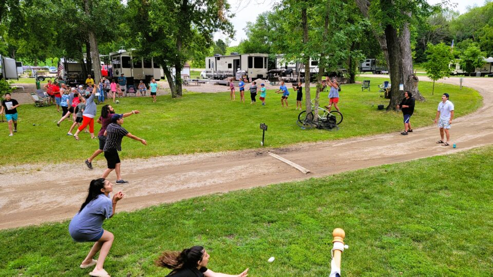 Swan Lake Resort & Campground - egg toss over 4th of July